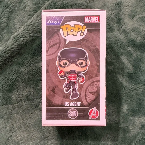Funko Pop! US Agent Figure in Black, Red, White, Gold Accents - Picture 2 of 6
